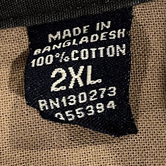 Wrangler Mens Shirt Size 2XL Gray Premium Quality Heavyweight Cotton Button Up - Picture 6 of 7